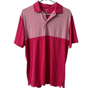 Chaps Golf Hot Pink and White Stripped Short‎ Sleeve Polo size S